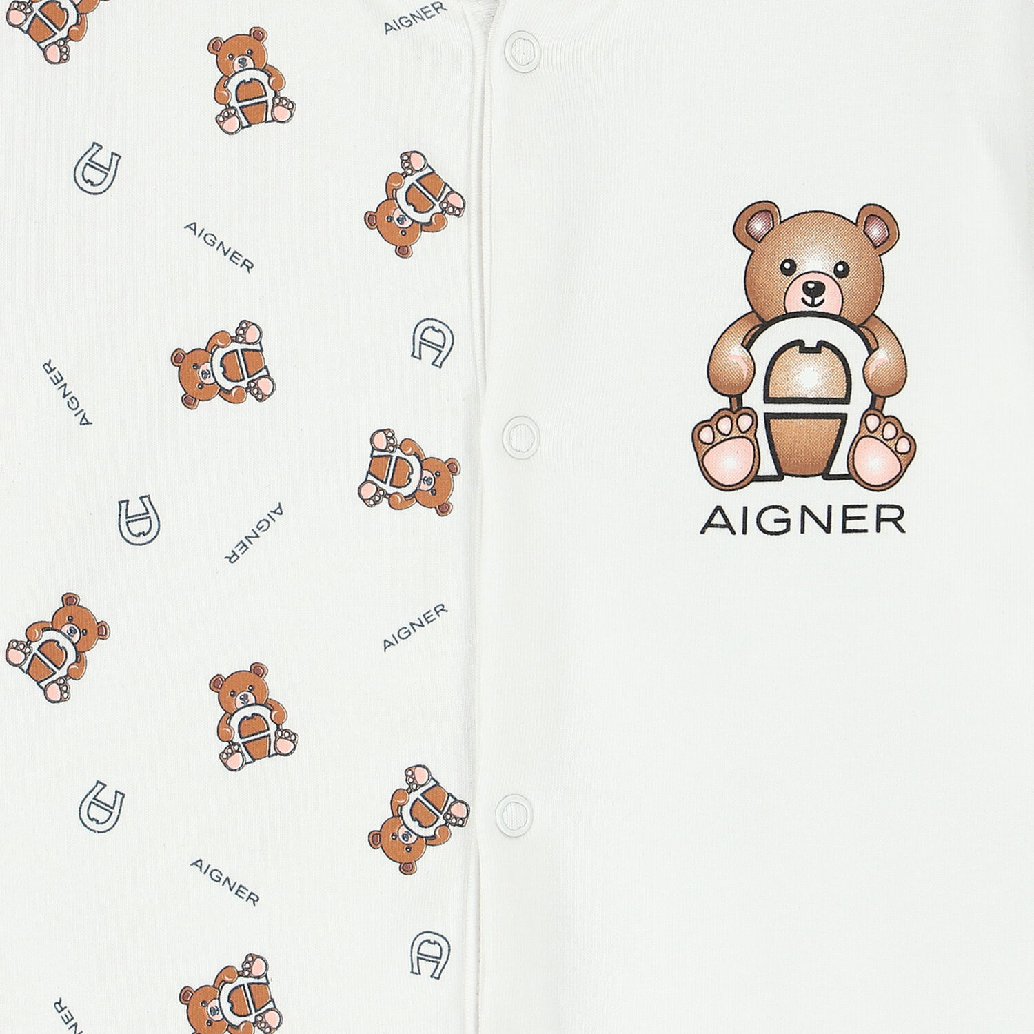 Baby Girls Pink Teddy Logo Babygrow, 3, hi-res