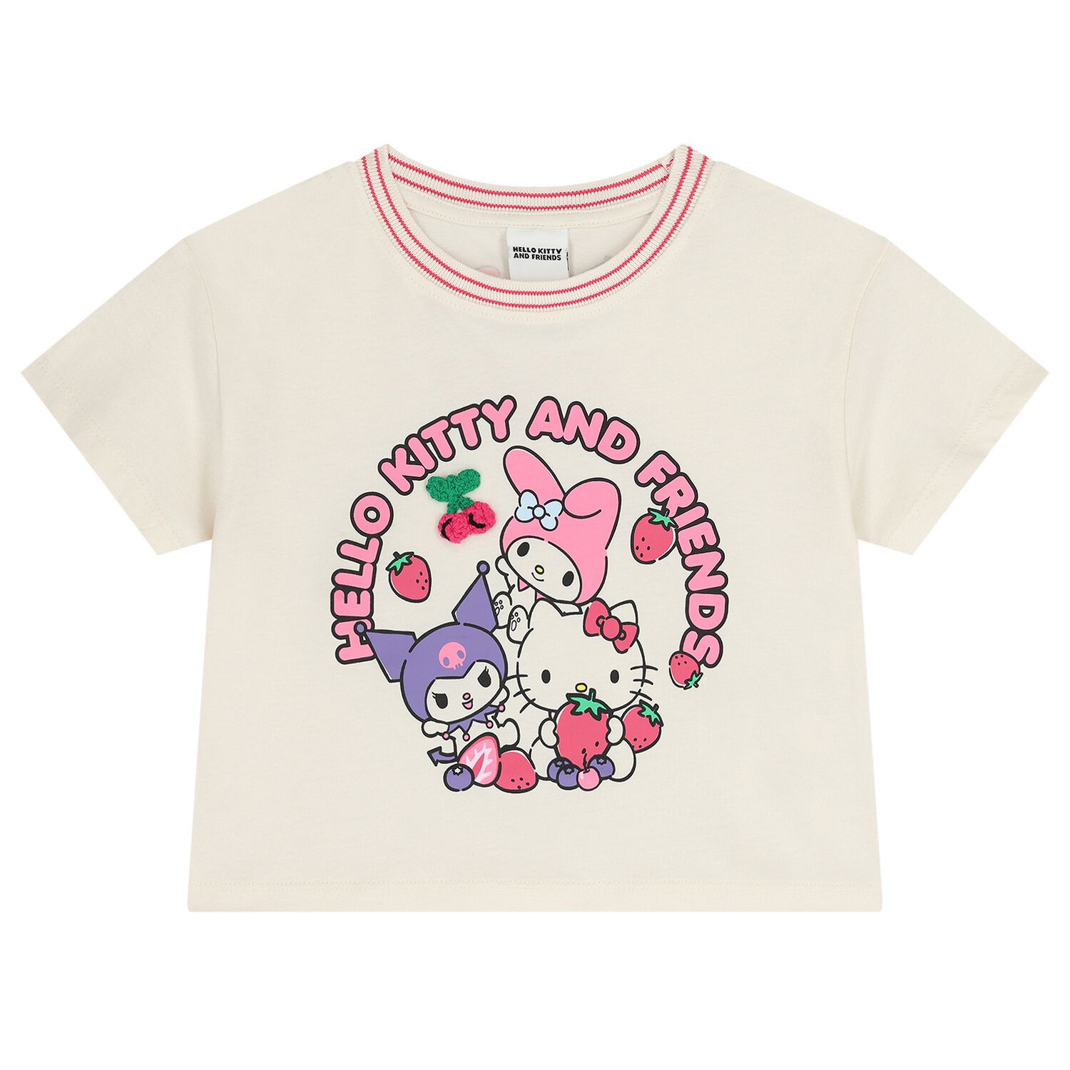 Girls Ivory Hello Kitty T-Shirt , 1, hi-res