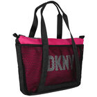 Girls Black & Pink Logo Tote Bag, 1, hi-res