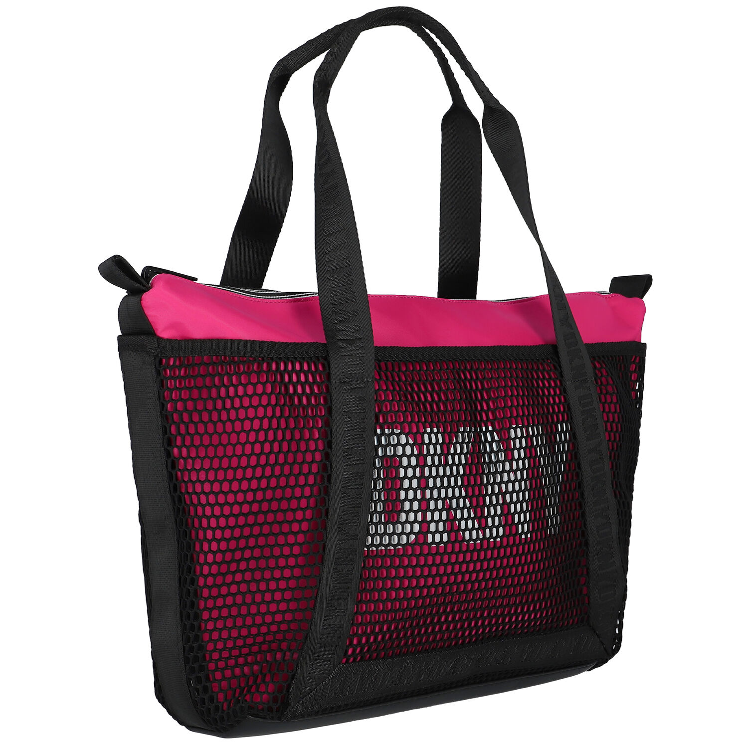 Girls Black & Pink Logo Tote Bag, 1, hi-res