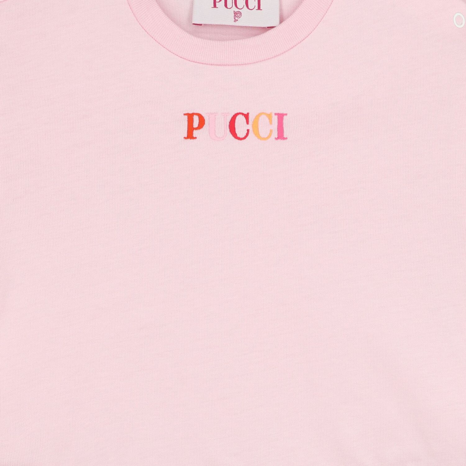 Younger Girls Pink Logo Dress, 2, hi-res