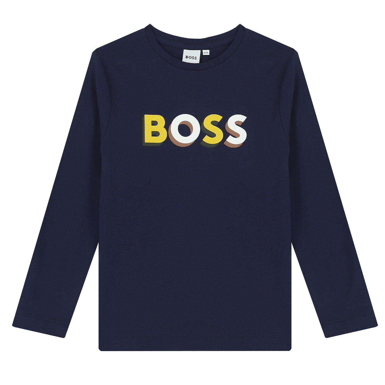 Boys Navy Logo Pyjamas, 1, hi-res