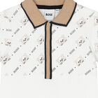 Baby Boys White Logo Romper, 1, hi-res