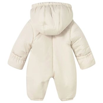 Ivory Embroidered Baby Snowsuit