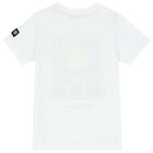 Boys White Logo T-Shirt, 1, hi-res