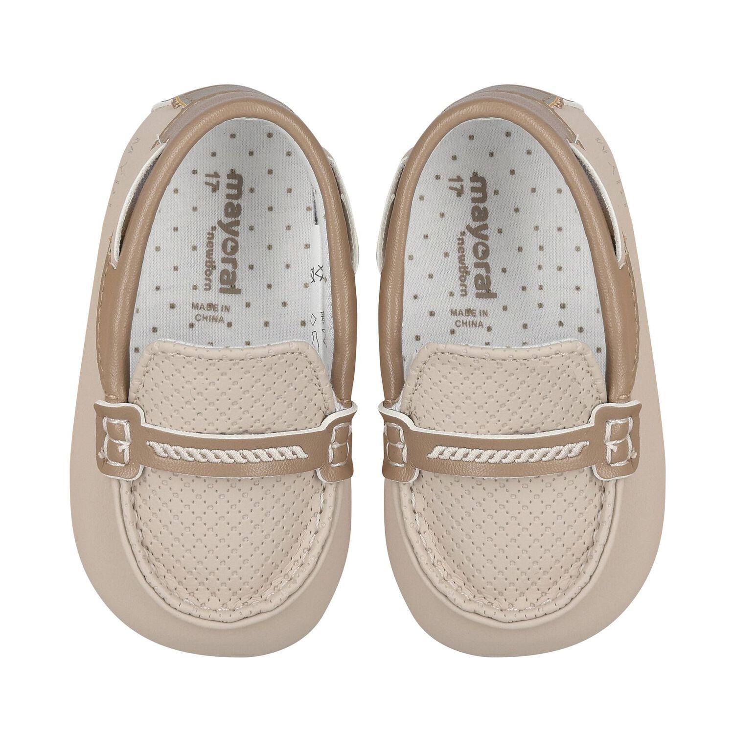 Baby Boys Beige Moccasins, 1, hi-res