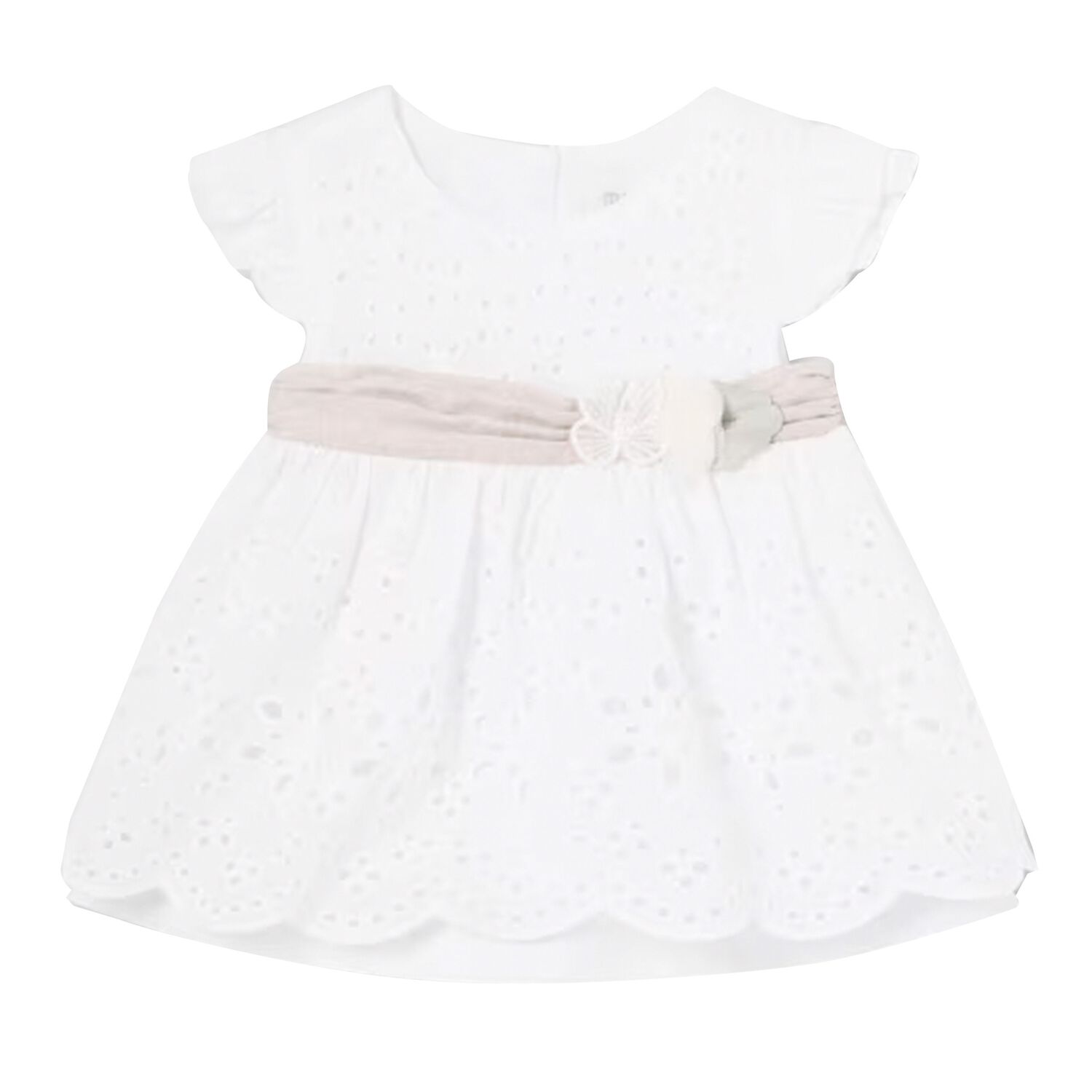 Baby Girls Ivory Flower Dress, 2, hi-res image number null