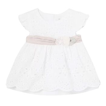 Baby Girls Ivory Flower Dress