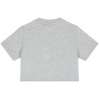 Girls Grey Logo T-Shirt, 1, hi-res