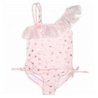 Girls Pink Crown Swimsuit, 1, hi-res