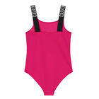 Girls Pink Logo Swimsuit, 1, hi-res