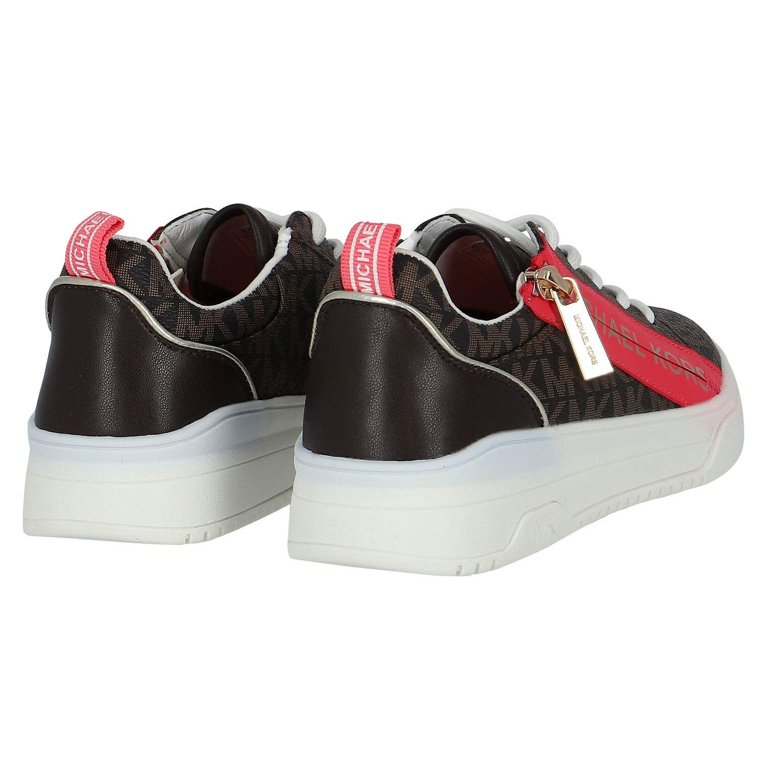 Girls Brown Logo Trainers, 1, hi-res