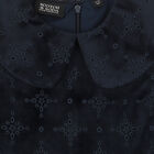 Girls Navy Velvet Dress, 1, hi-res