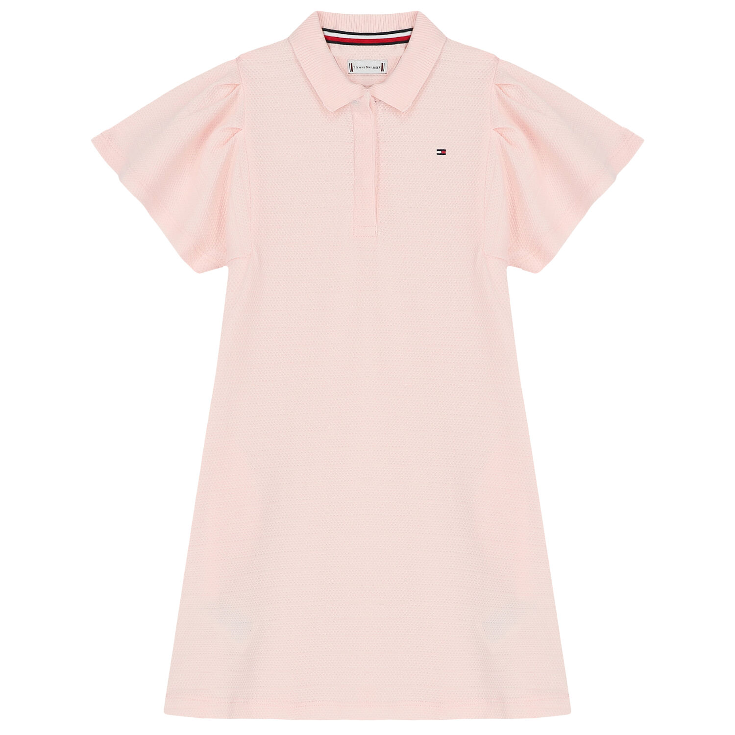 Girls Pink Logo Polo Dress, 2, hi-res