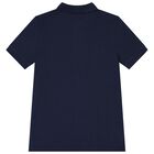 Boys Navy Blue Logo Polo Shirt, 1, hi-res