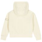 Girls Ivory Logo Hooded Zip Up Top, 1, hi-res