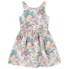 Girls Multi-Coloured Floral Dress, 1, hi-res
