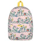 Girls Pink Floral & Logo Backpack, 1, hi-res