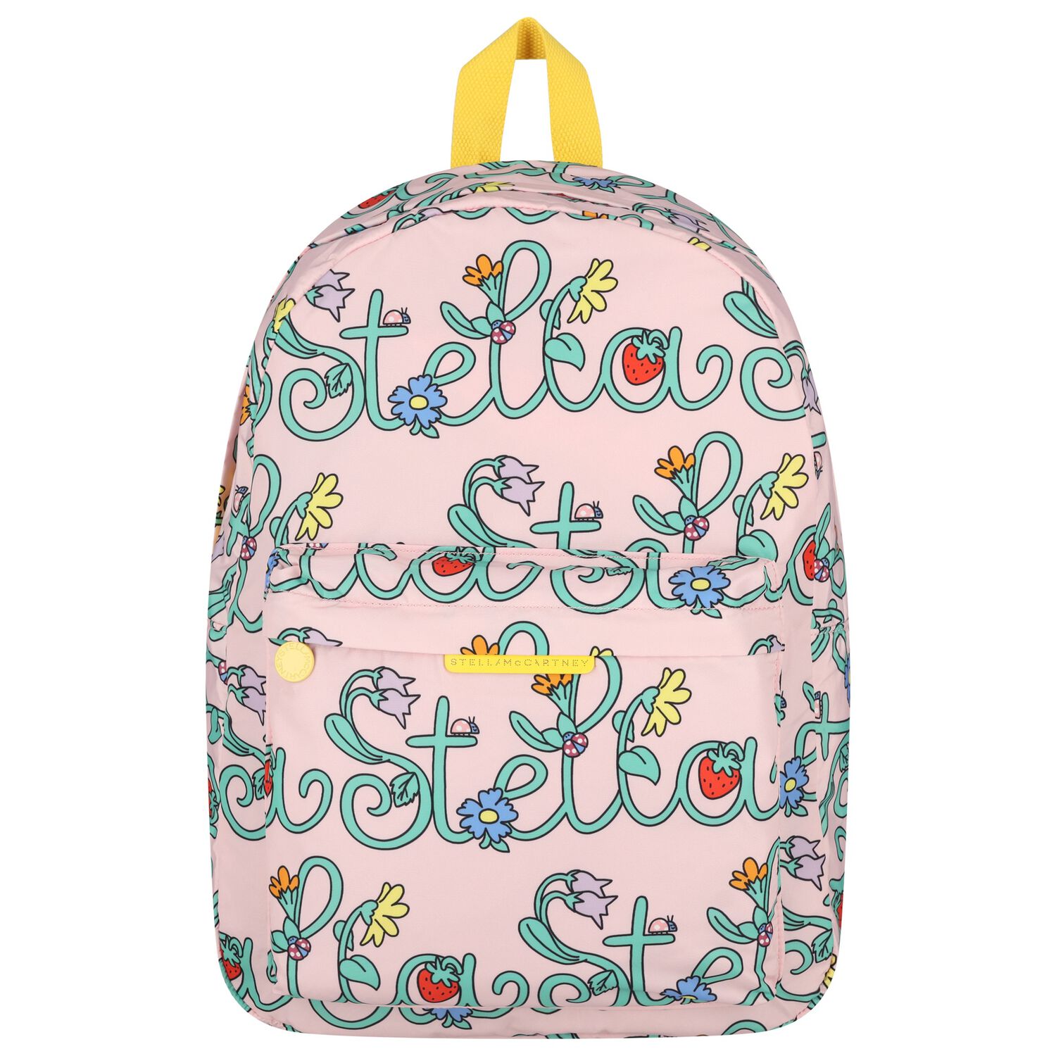 Girls Pink Floral & Logo Backpack, 1, hi-res