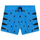 Boys Blue & Black Shorts, 1, hi-res