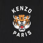 Boys Black Tiger Logo Hooded Top, 1, hi-res