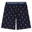 Boys White & Navy Logo Pyjamas, 1, hi-res