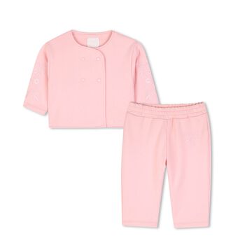 Younger Girls Pink Logo Tracksuit