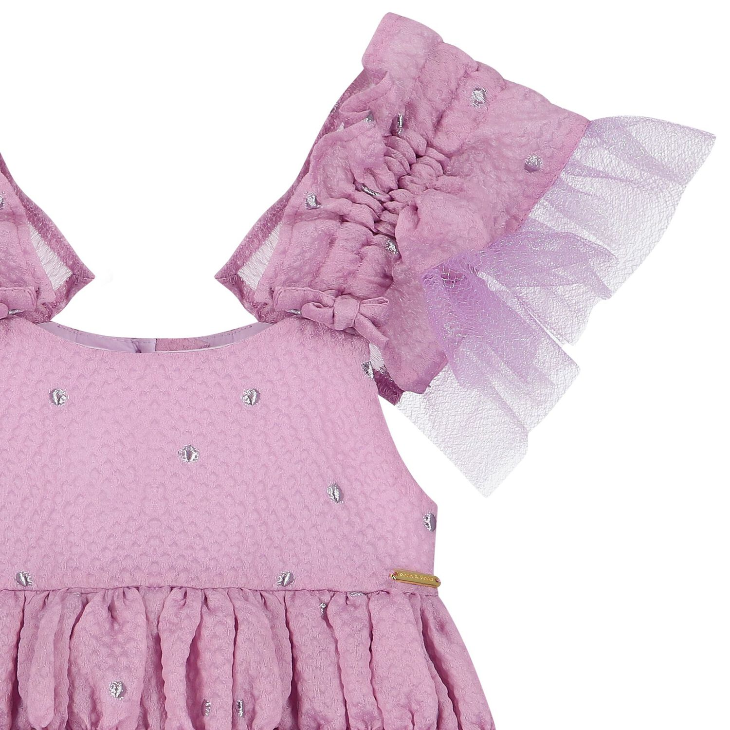 Girls Lilac Ruffled Dress, 1, hi-res image number null
