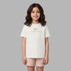 Girls White Logo T-Shirt, 1, hi-res