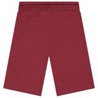 Boys Burgundy Logo Shorts, 3, hi-res