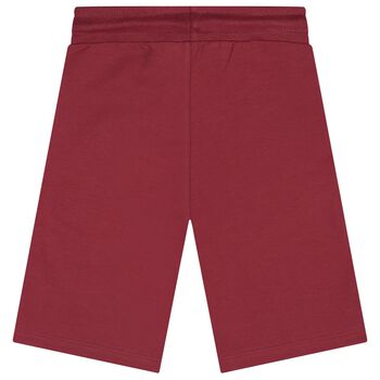 Boys Burgundy Logo Shorts