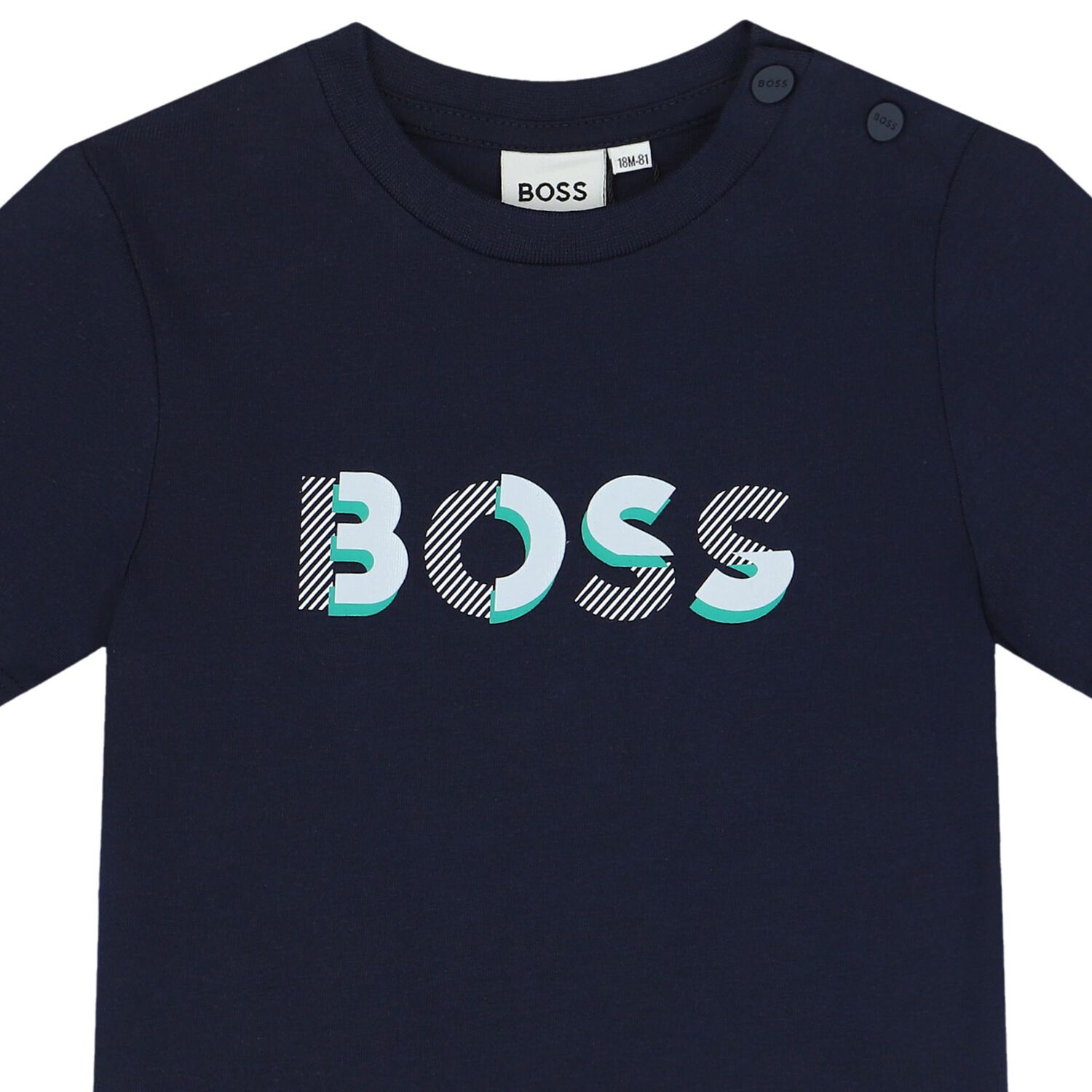 Baby Boys Navy Blue Logo T-Shirt, 2, hi-res