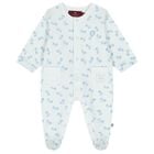 Baby Boys Blue Teddy Bear Logo Babygrow, 2, hi-res