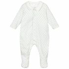Baby Boys White & Blue Star Babygrow, 1, hi-res