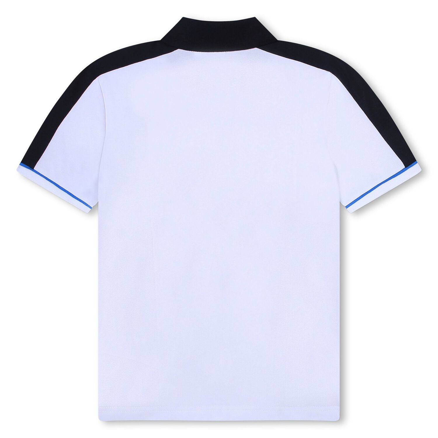 Boys White & Blue Logo Polo Shirt, 1, hi-res