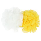 Girls White & Yellow Flower Hair Clip, 3, hi-res