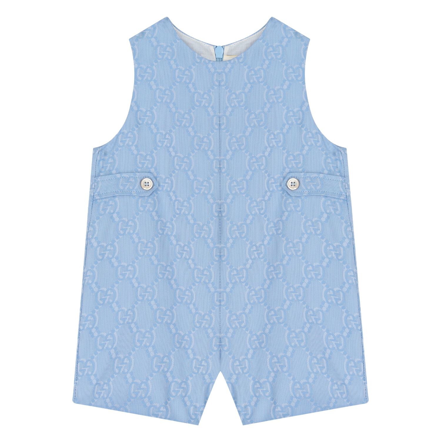 Blue GG Logo Baby Dungaree, 1, hi-res image number null