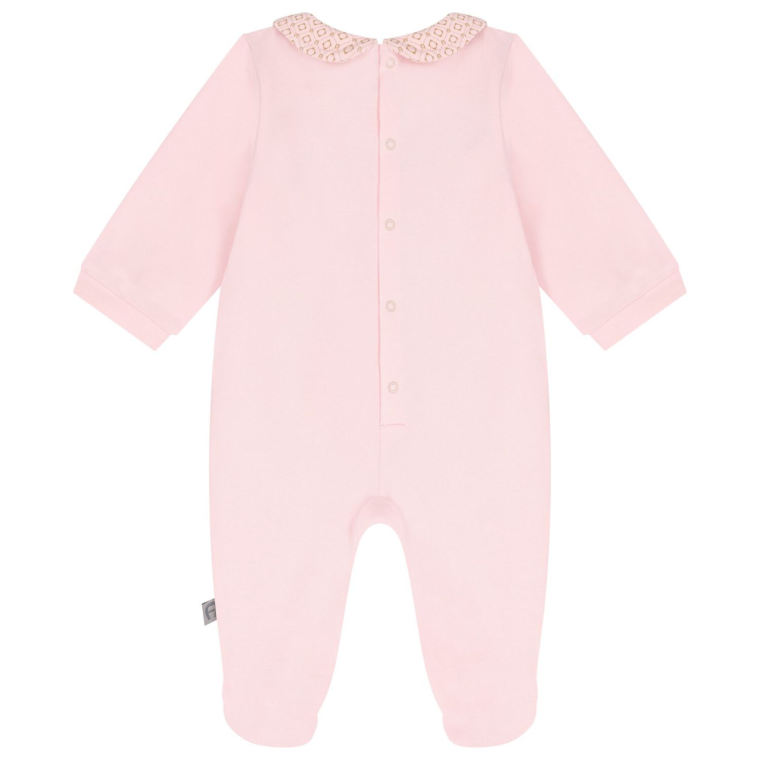 Baby Girls Pink Logo Babygrow, 1, hi-res