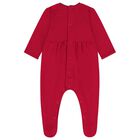 Baby Girls Red Tartan Bows Babygrow, 1, hi-res