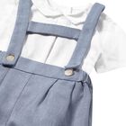 Baby Boys Blue & White Shorts Set, 1, hi-res