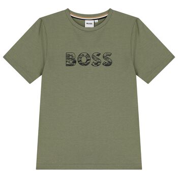 Boys Green Logo T-Shirt