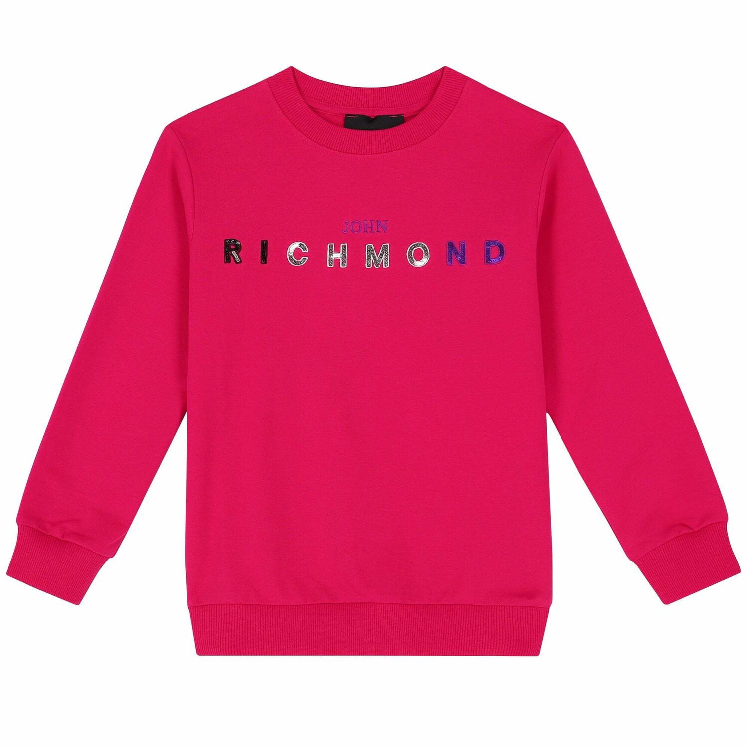 Girls Pink Logo Sweatshirt, 1, hi-res image number null