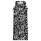 Girls Black Logo Dress, 1, hi-res
