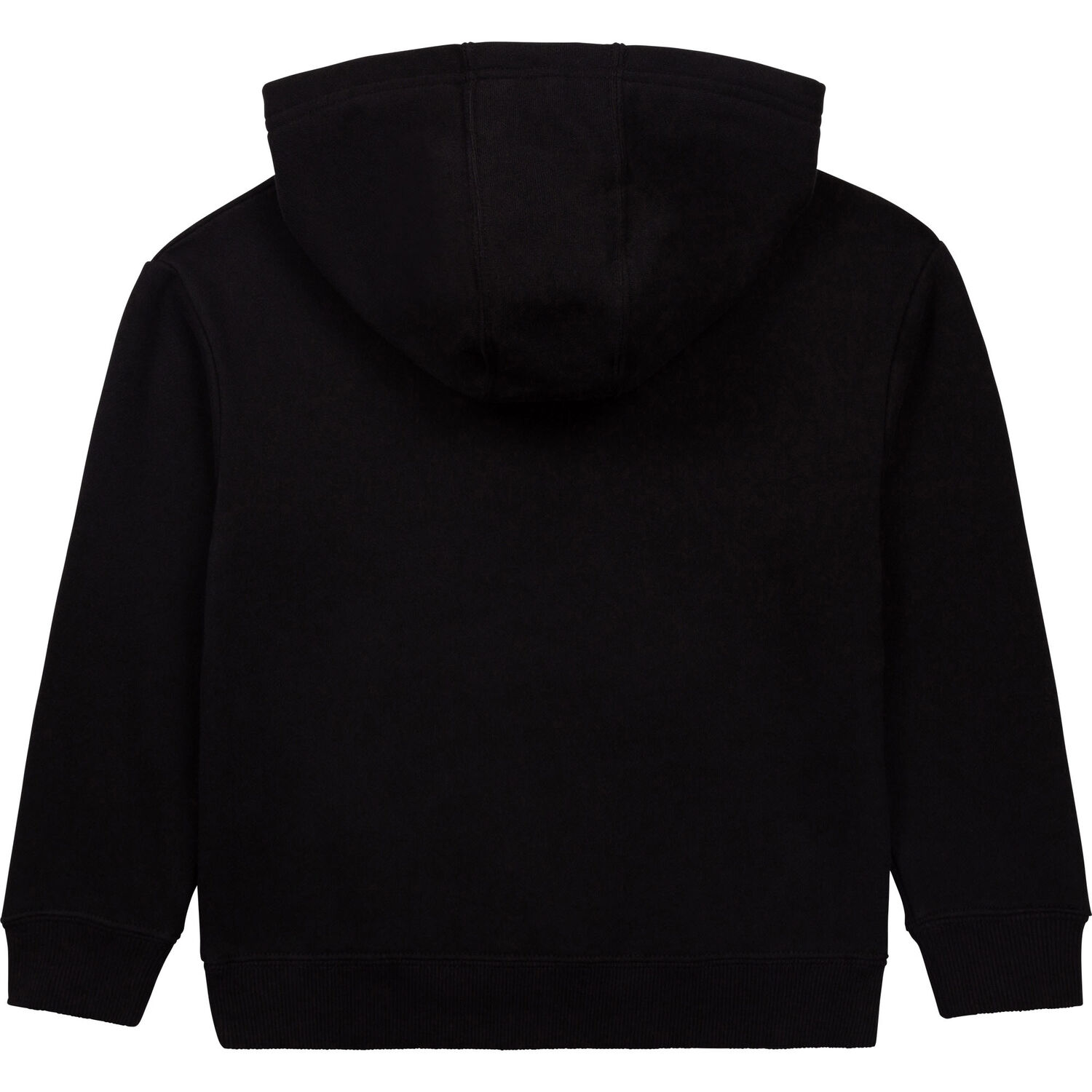 Girls Black Logo Hooded Top, 1, hi-res