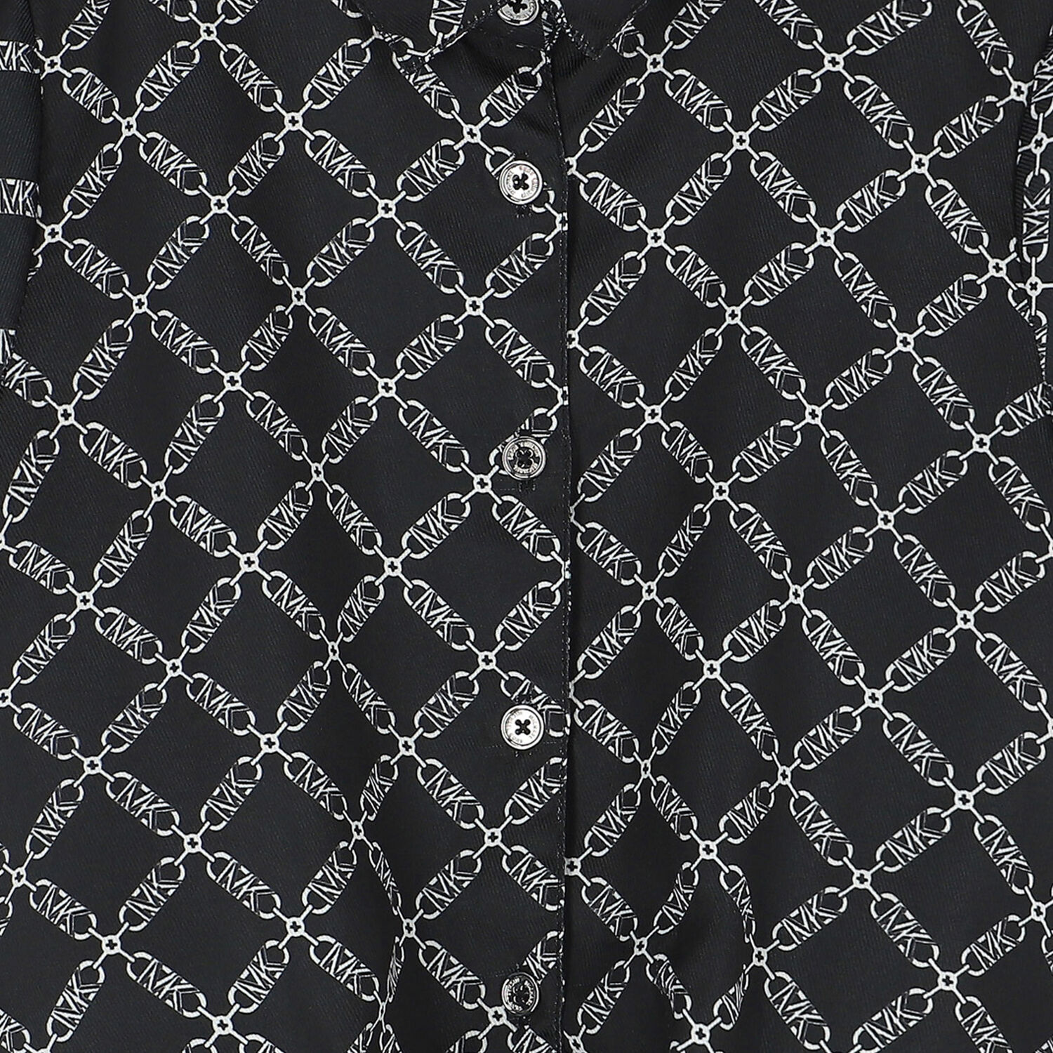 Girls Black Chain Logo Shirt, 1, hi-res