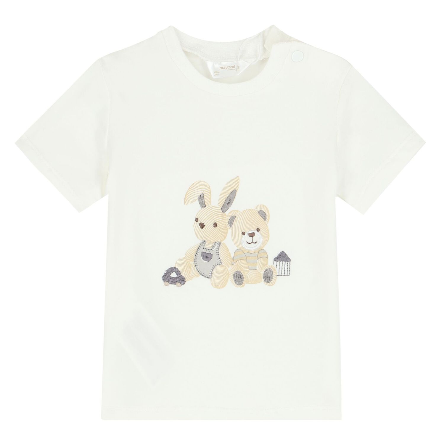 Baby Boys White & Beige Shorts Set ( 2-Pack ), 2, hi-res