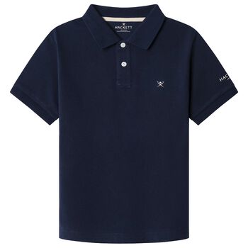 Boys Navy Blue Logo Polo Shirt