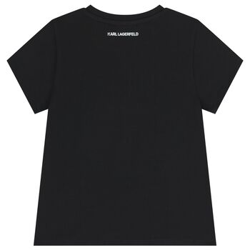 Girls Mini Me Black Ikonik T-Shirt