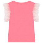 Girls Pink Tulle T-Shirt, 1, hi-res