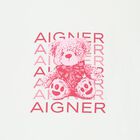 Baby Girls White & Pink Teddy Bear Logo Blanket , 3, hi-res